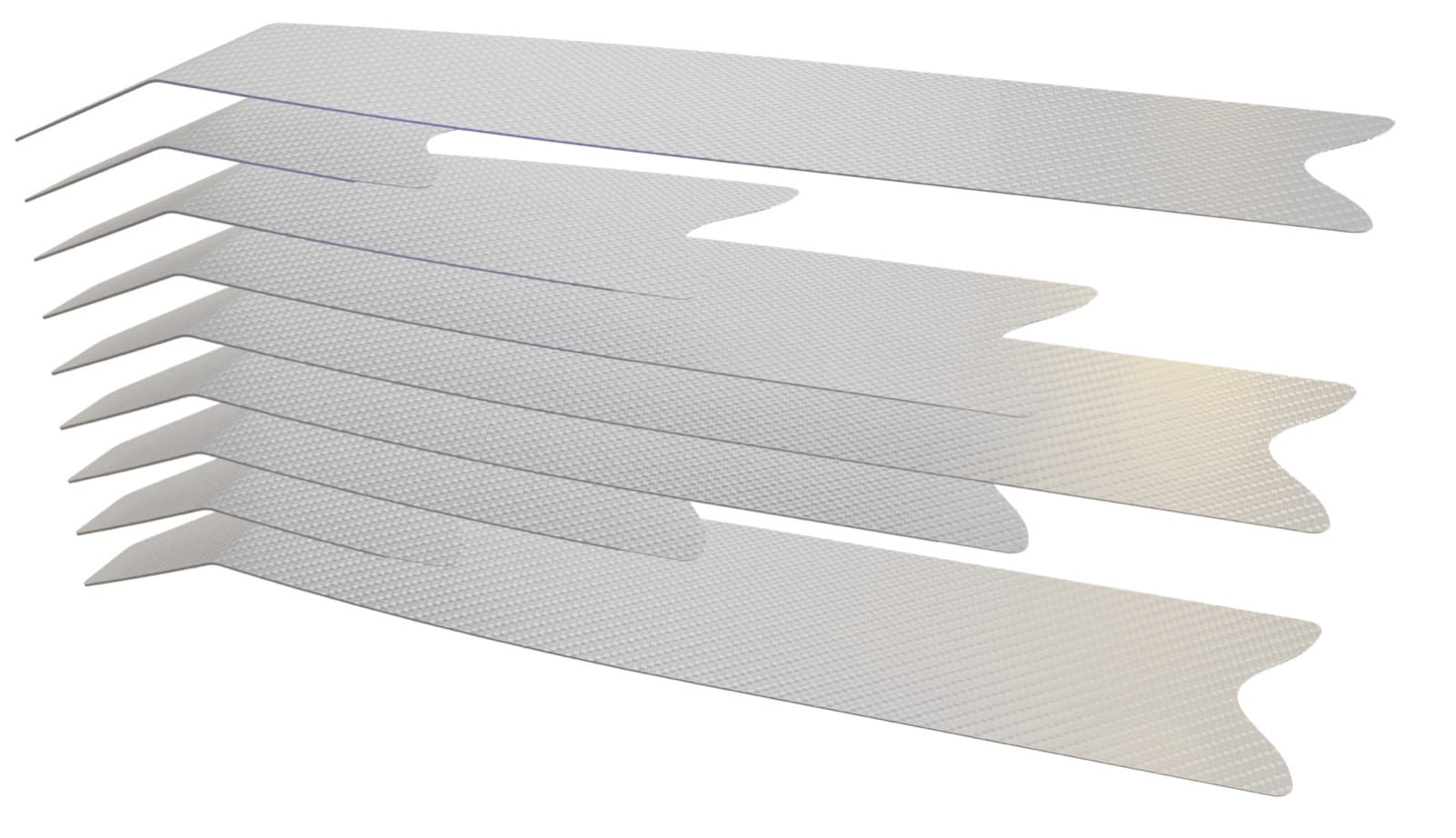 Exploded view of the stacked composite layers of a Descend blade